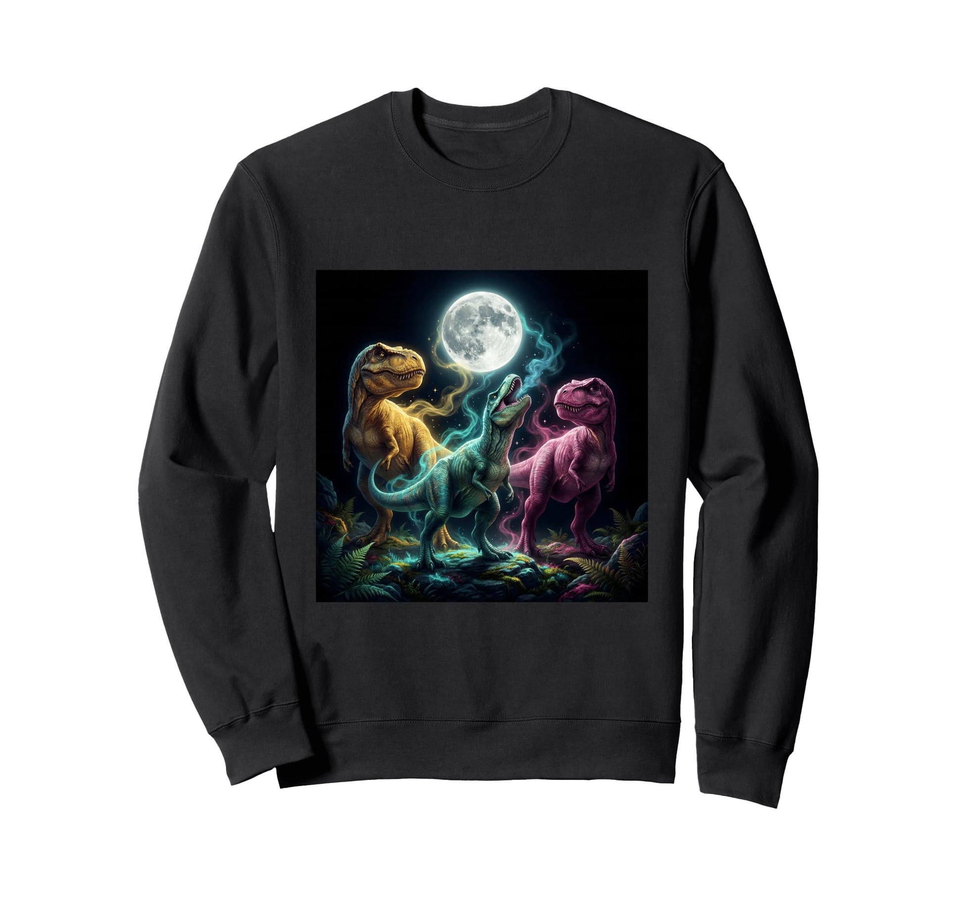Trex Dinosaur Mom Dad Funny Howling Sweatshirt - Novelty Apparel Unisex - T-Shirt, Sweatshirt, Hoodie