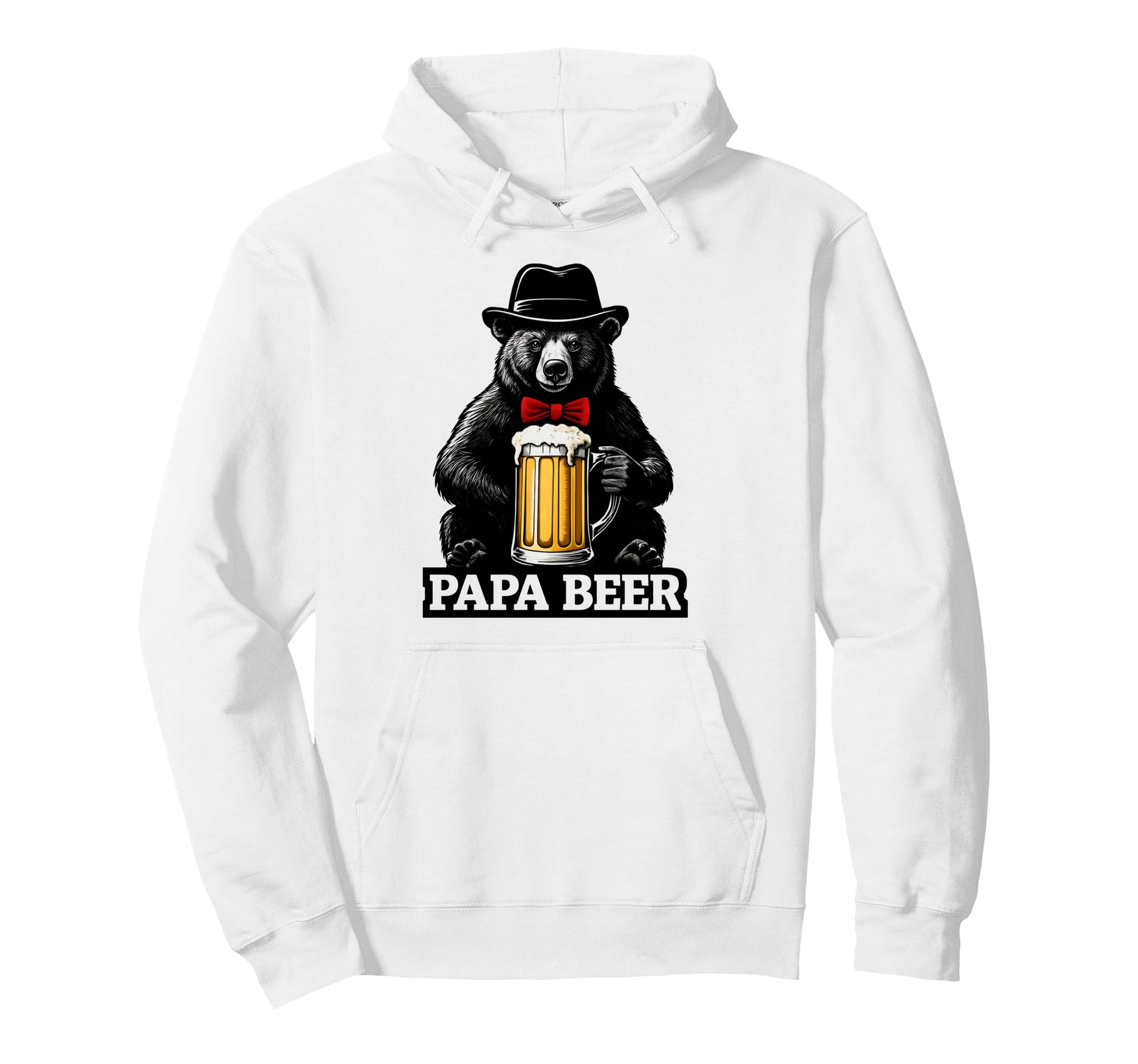 Papa Beer Funny Dad Bear Drinking Hoodie - Trendy Graphic Men Women - T-Shirt, Sweatshirt, Hoodie