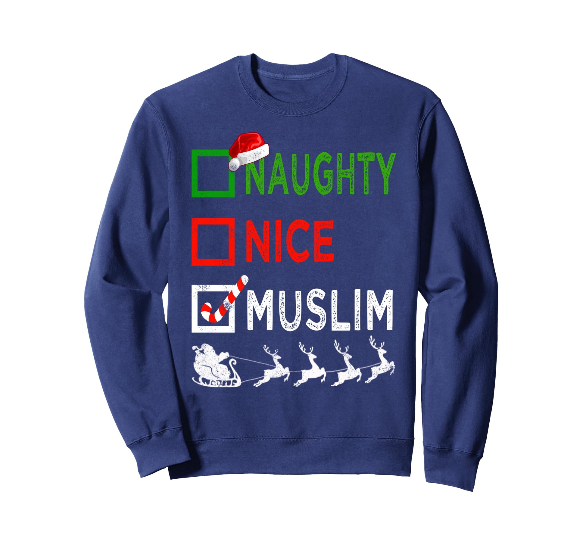 Naughty Nice Muslim Pajamas Funny Sweatshirt - Aesthetic Graphic Unisex - T-Shirt, Sweatshirt, Hoodie
