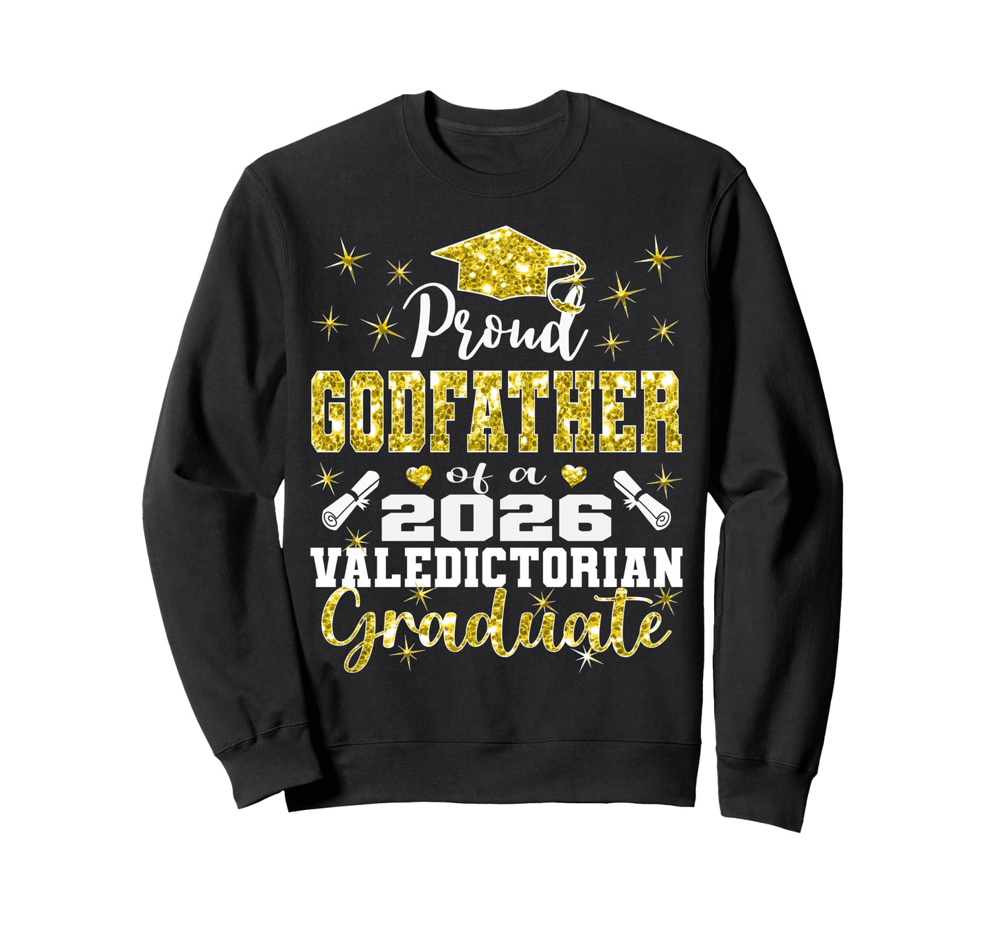 Proud Godfather 2026 Sweatshirt - Custom Art Print for Adults - T-Shirt, Sweatshirt, Hoodie
