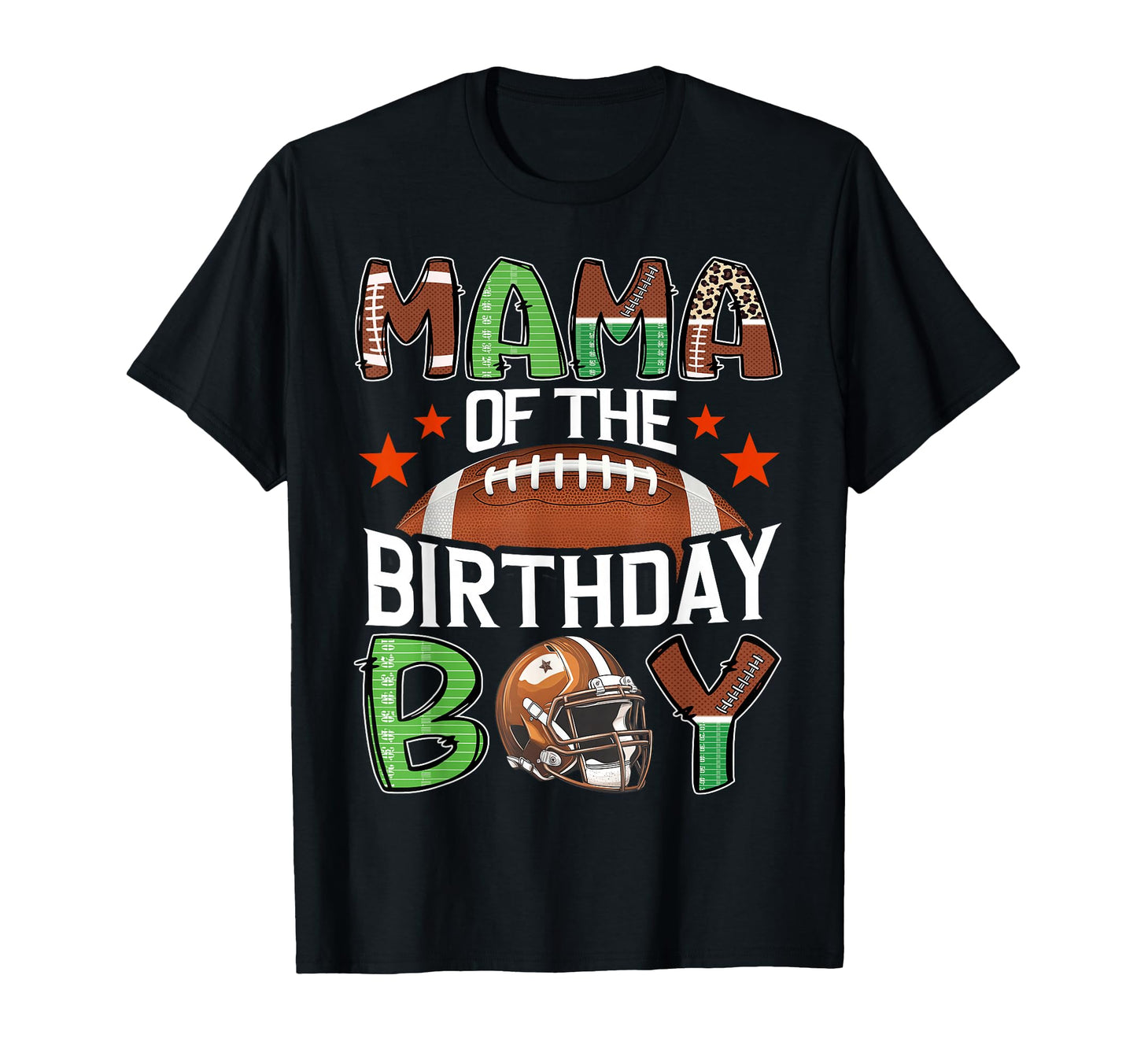 Mama Birthday Game Day Football T-Shirt - Novelty Apparel for Adults - T-Shirt, Sweatshirt, Hoodie