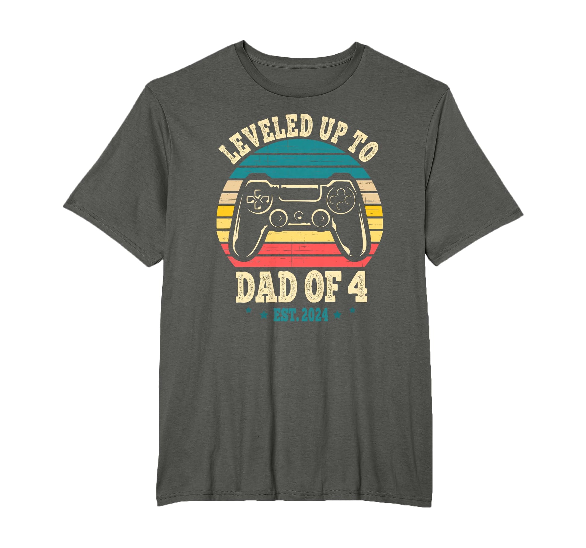 Leveled Up To Dad 4 Promoted To Daddy T-Shirt - Novelty Apparel for Adults - T-Shirt, Sweatshirt, Hoodie