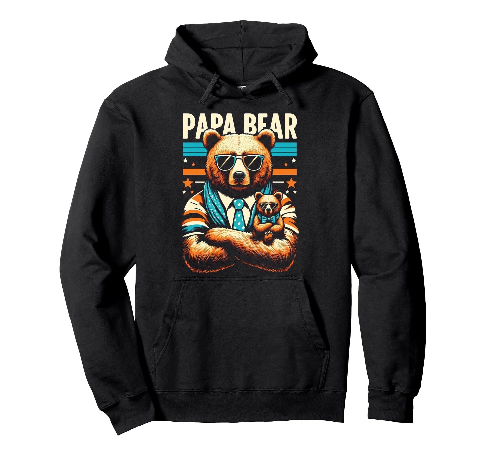 Papa Bear Funny Bears Animal Lover Dad Hoodie - Unique Graphic Men Women - T-Shirt, Sweatshirt, Hoodie