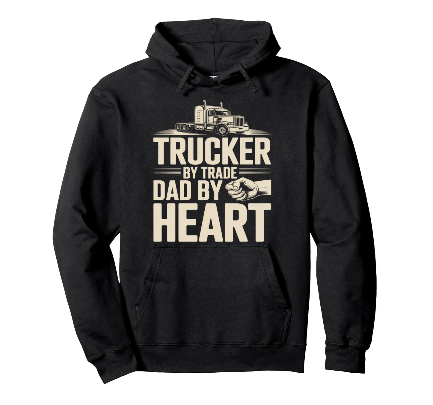 Proud Dad Trucker Trade Dad Heart Truck Hoodie - Graphic Print Men Women - T-Shirt, Sweatshirt, Hoodie