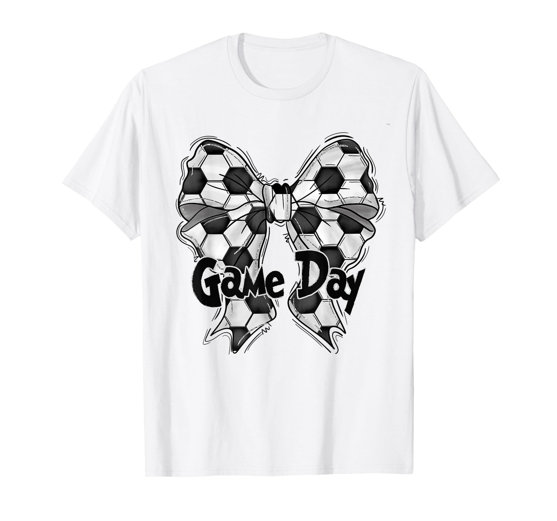 Coquette Bow Soccer Game Day Soccer T-Shirt - Custom Art Print Men Women - T-Shirt, Sweatshirt, Hoodie