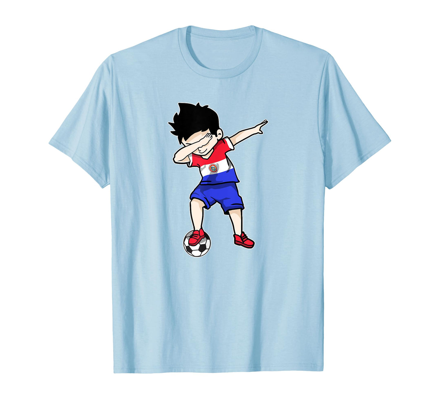 Dabbing Soccer Paraguay Football T-Shirt - Trendy Graphic for Adults - T-Shirt, Sweatshirt, Hoodie