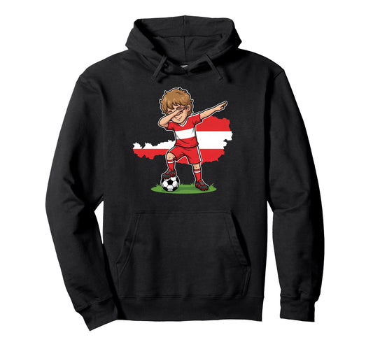 Austria Soccer Dab Flag Football Hoodie - Trendy Graphic for Adults - T-Shirt, Sweatshirt, Hoodie