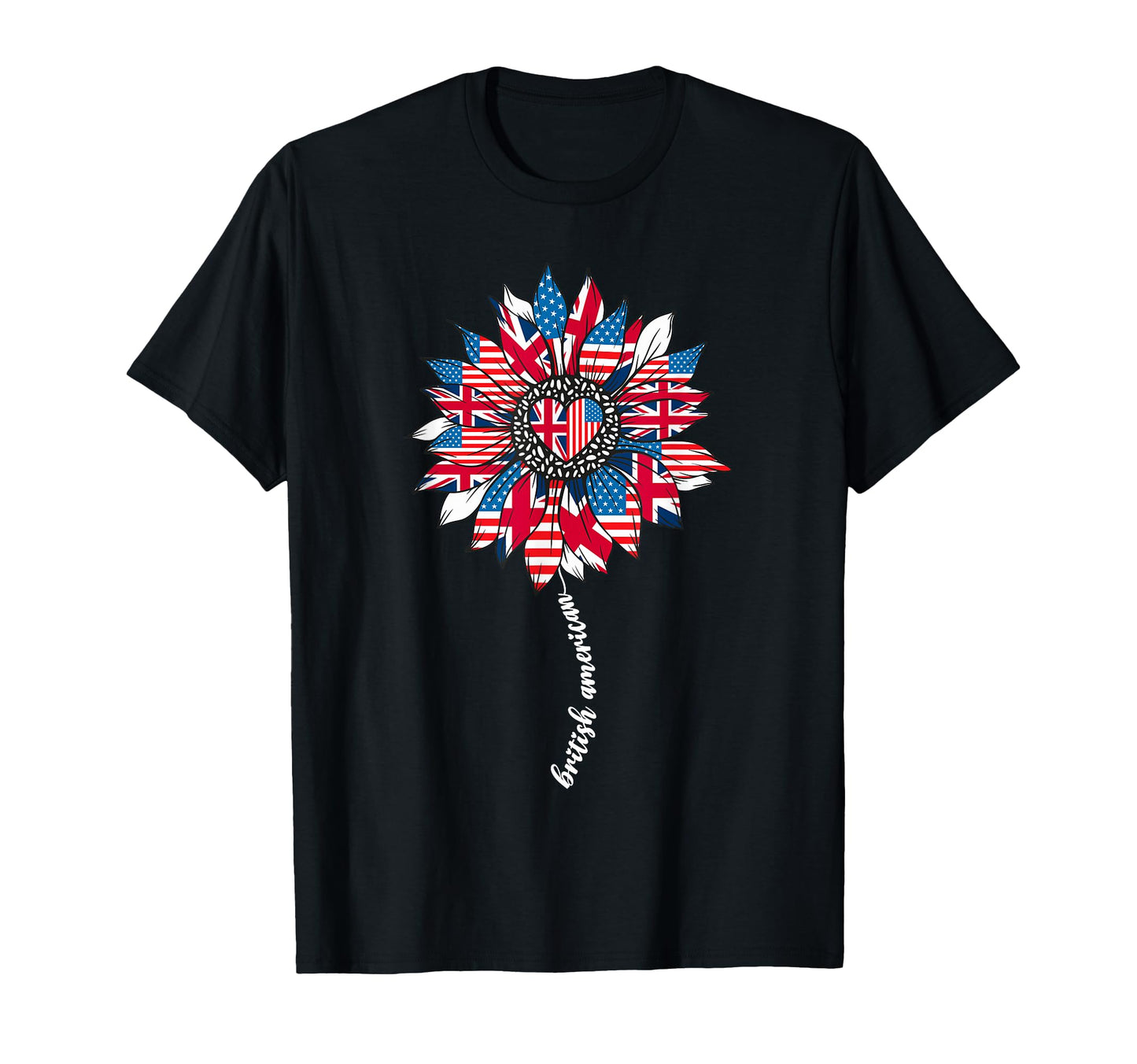 Half American And British America Great T-Shirt - Trendy Graphic Unisex - T-Shirt, Sweatshirt, Hoodie
