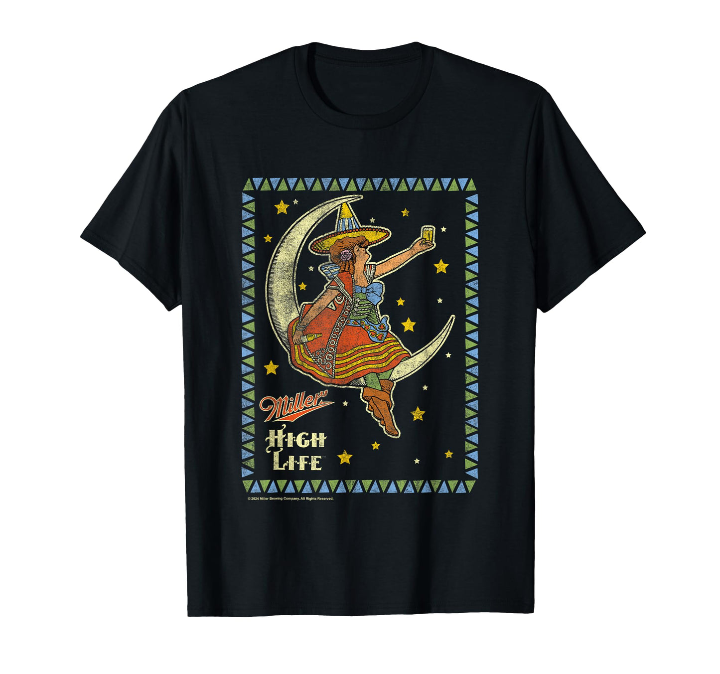 Miller High Life Moon Stamp T-Shirt - Minimalist Print for Adults - T-Shirt, Sweatshirt, Hoodie