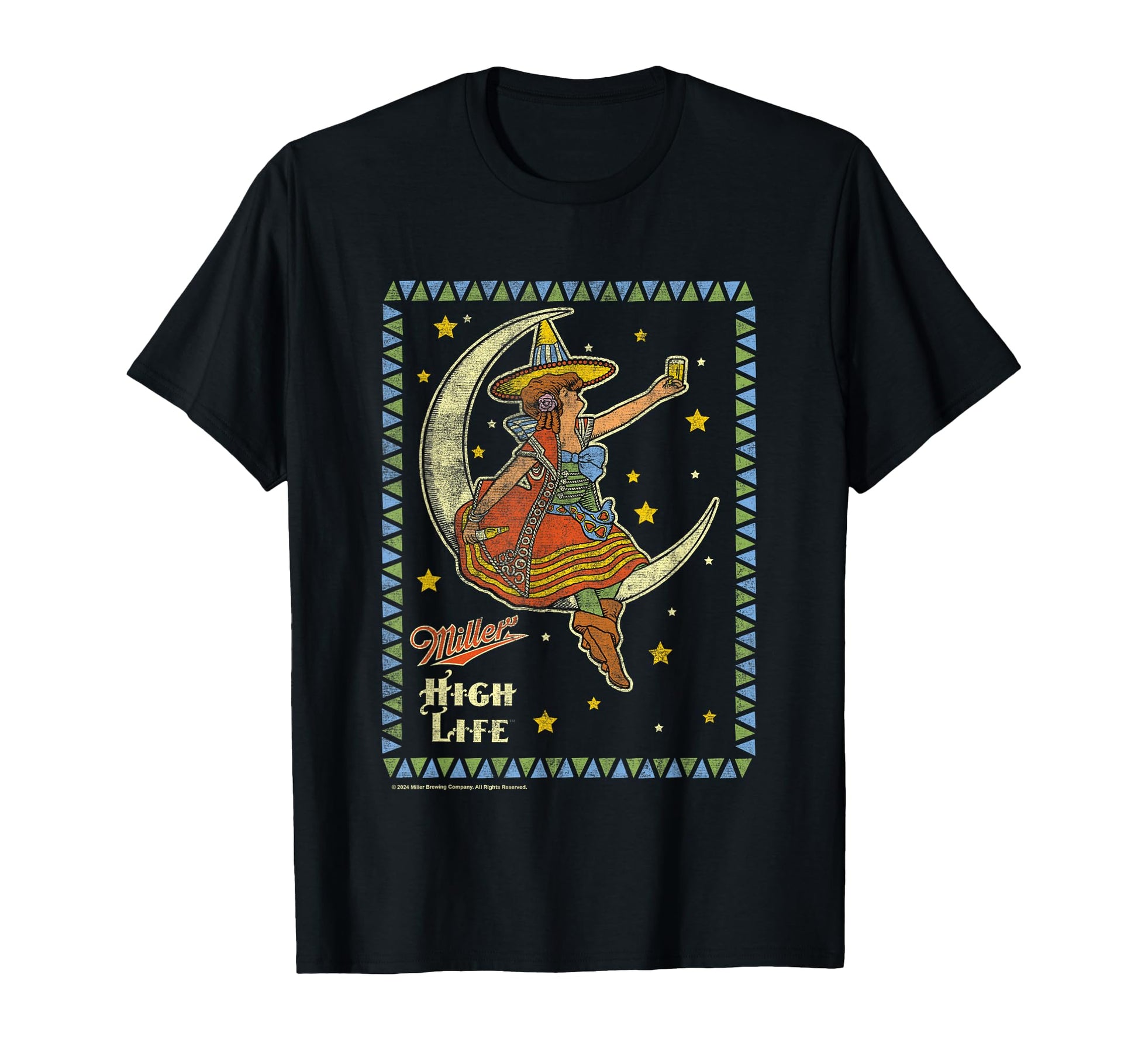 Miller High Life Moon Stamp T-Shirt - Minimalist Print for Adults - T-Shirt, Sweatshirt, Hoodie