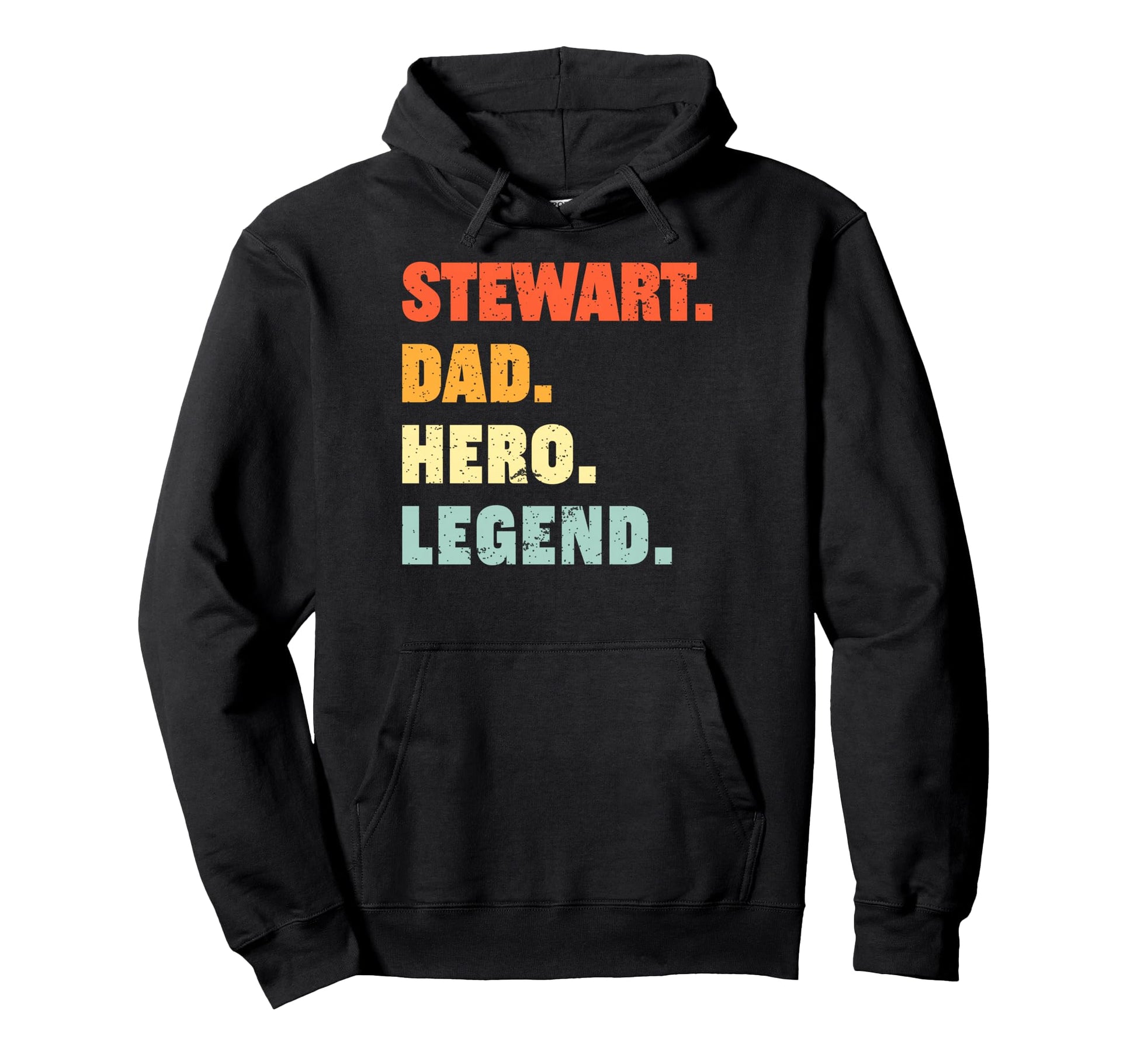 Stewart Dad Hero Legend Personalized Hoodie - Minimalist Print Men Women - T-Shirt, Sweatshirt, Hoodie