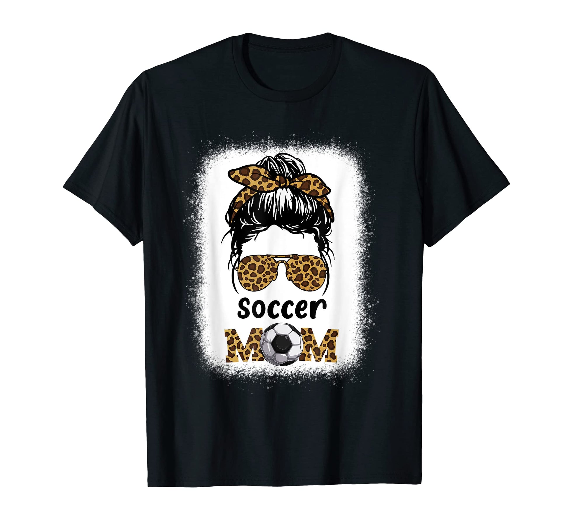 Soccer Mom Bleached Leopard Cheetah T-Shirt - Trendy Graphic for Adults - T-Shirt, Sweatshirt, Hoodie