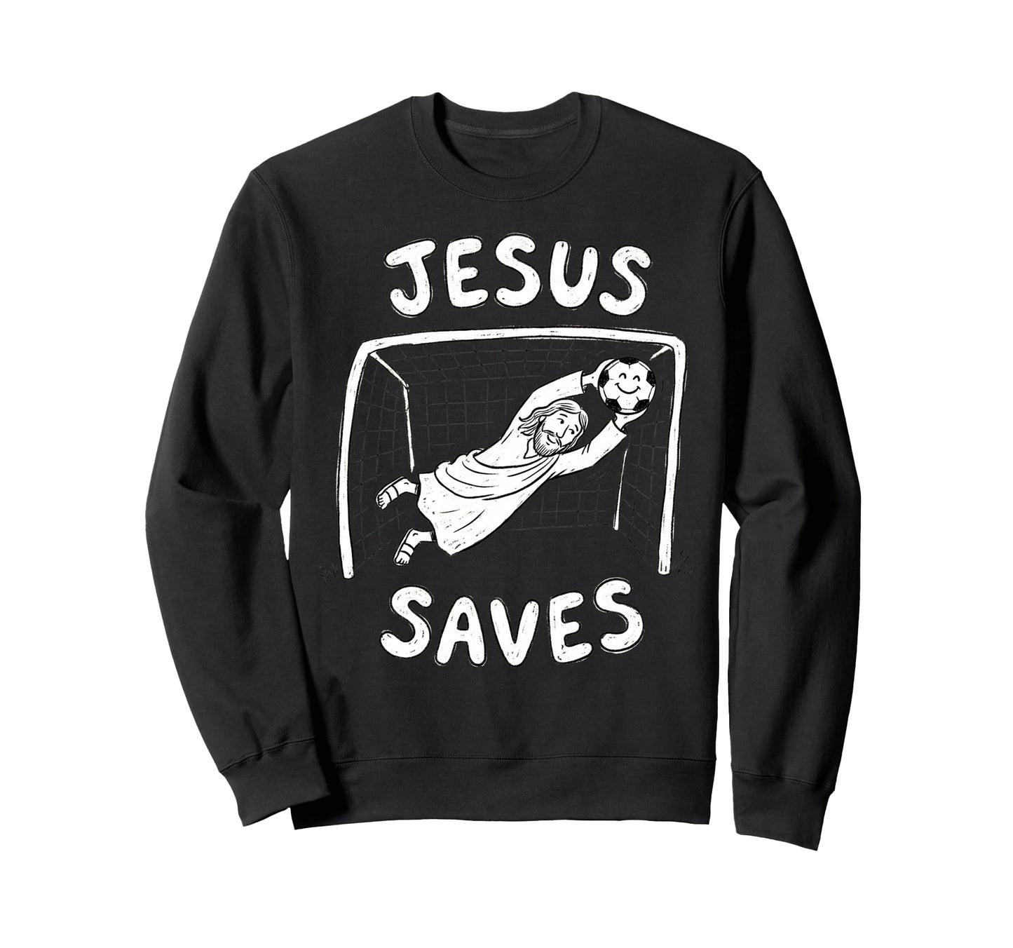 Christian Jesus Saves Soccer Sweatshirt - Minimalist Print Unisex - T-Shirt, Sweatshirt, Hoodie