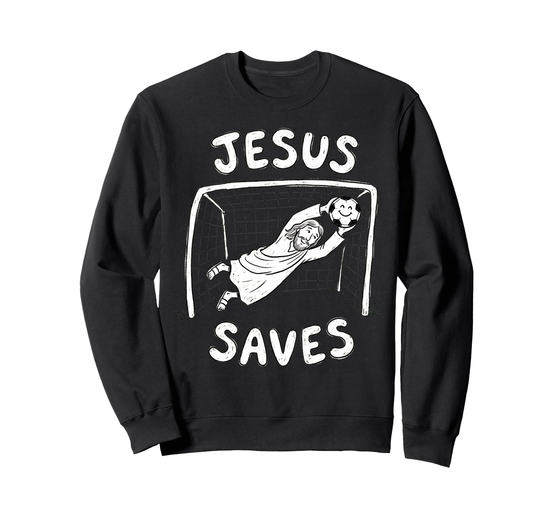 Christian Jesus Saves Soccer Sweatshirt - Minimalist Print Unisex - T-Shirt, Sweatshirt, Hoodie