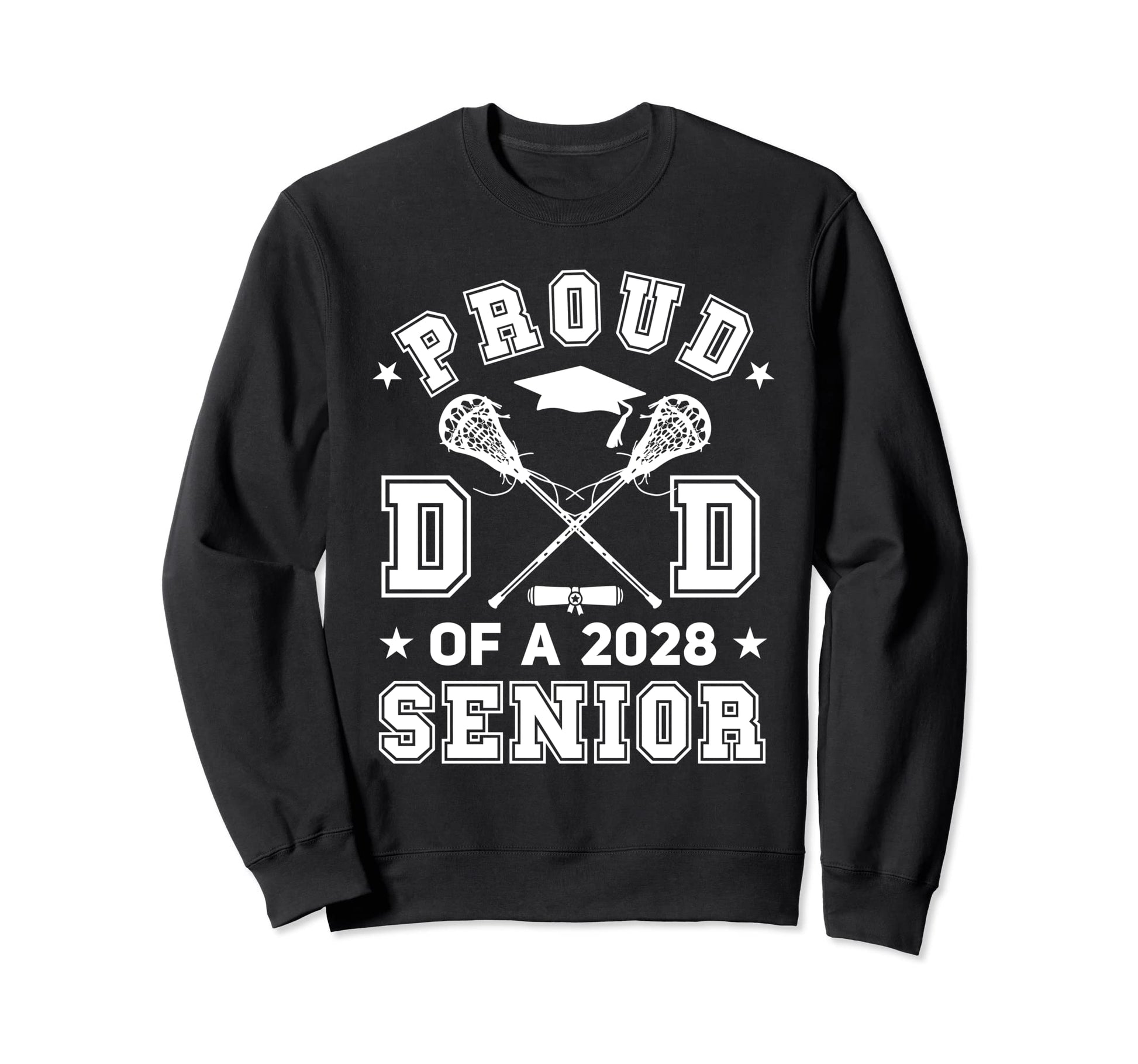 Proud Dad 2028 Senior Highschool Sweatshirt - Unique Graphic Unisex - T-Shirt, Sweatshirt, Hoodie