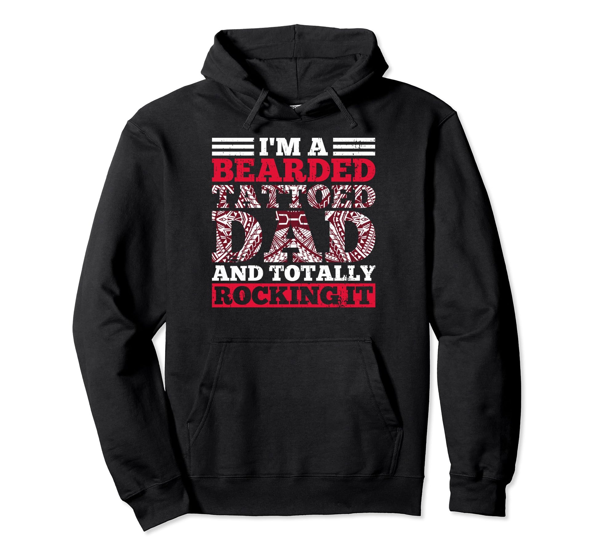 Beard Grooming Tattooed Im Bearded Hoodie - Graphic Print for Adults - T-Shirt, Sweatshirt, Hoodie