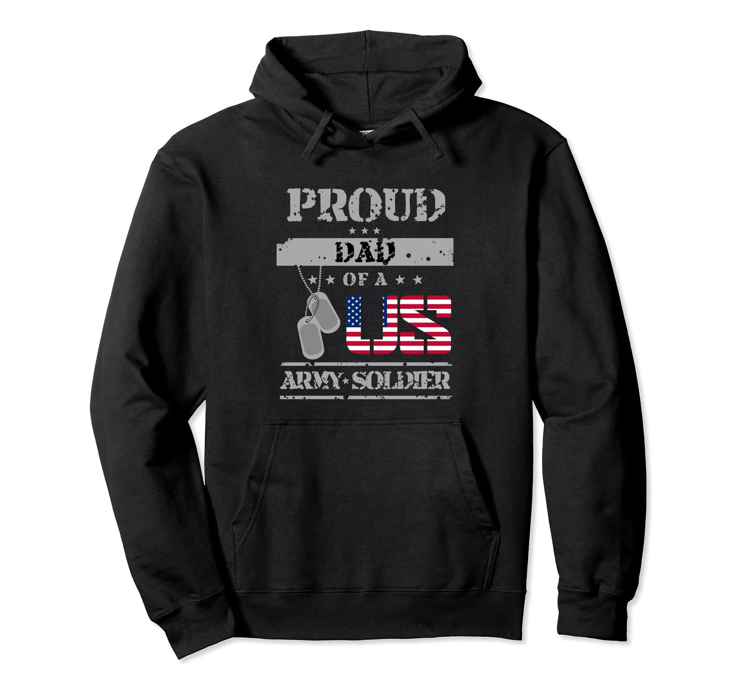 Proud Dad Us Army Soldier Hoodie - Minimalist Print for Adults - T-Shirt, Sweatshirt, Hoodie