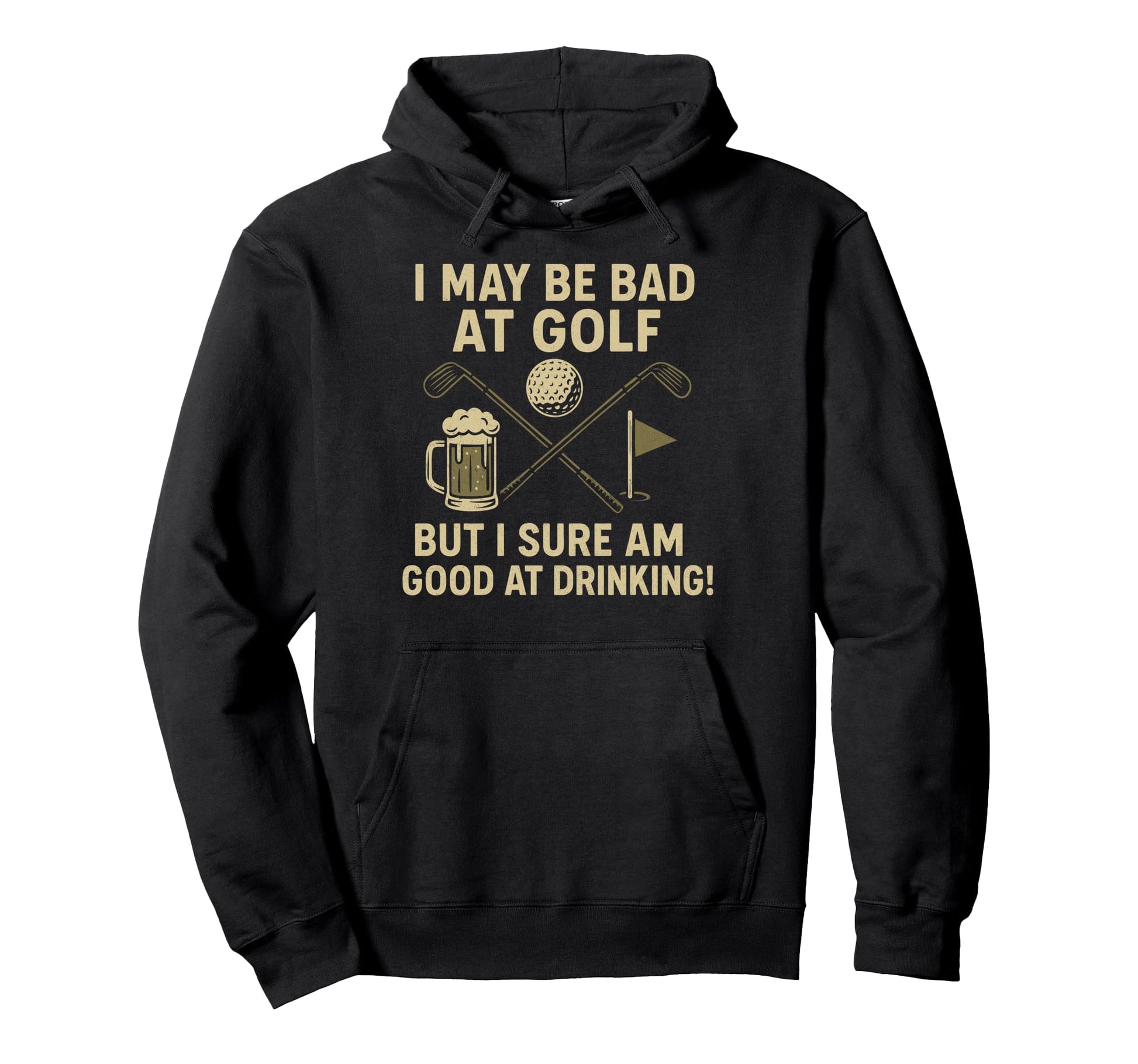 Golf And Beer Joke Dad Funny Fathers Day Hoodie - Unique Graphic Unisex - T-Shirt, Sweatshirt, Hoodie