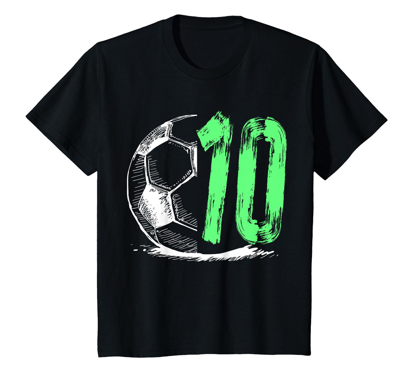 Football 10 Years Old Birthday Party T-Shirt - Aesthetic Graphic Unisex - T-Shirt, Sweatshirt, Hoodie