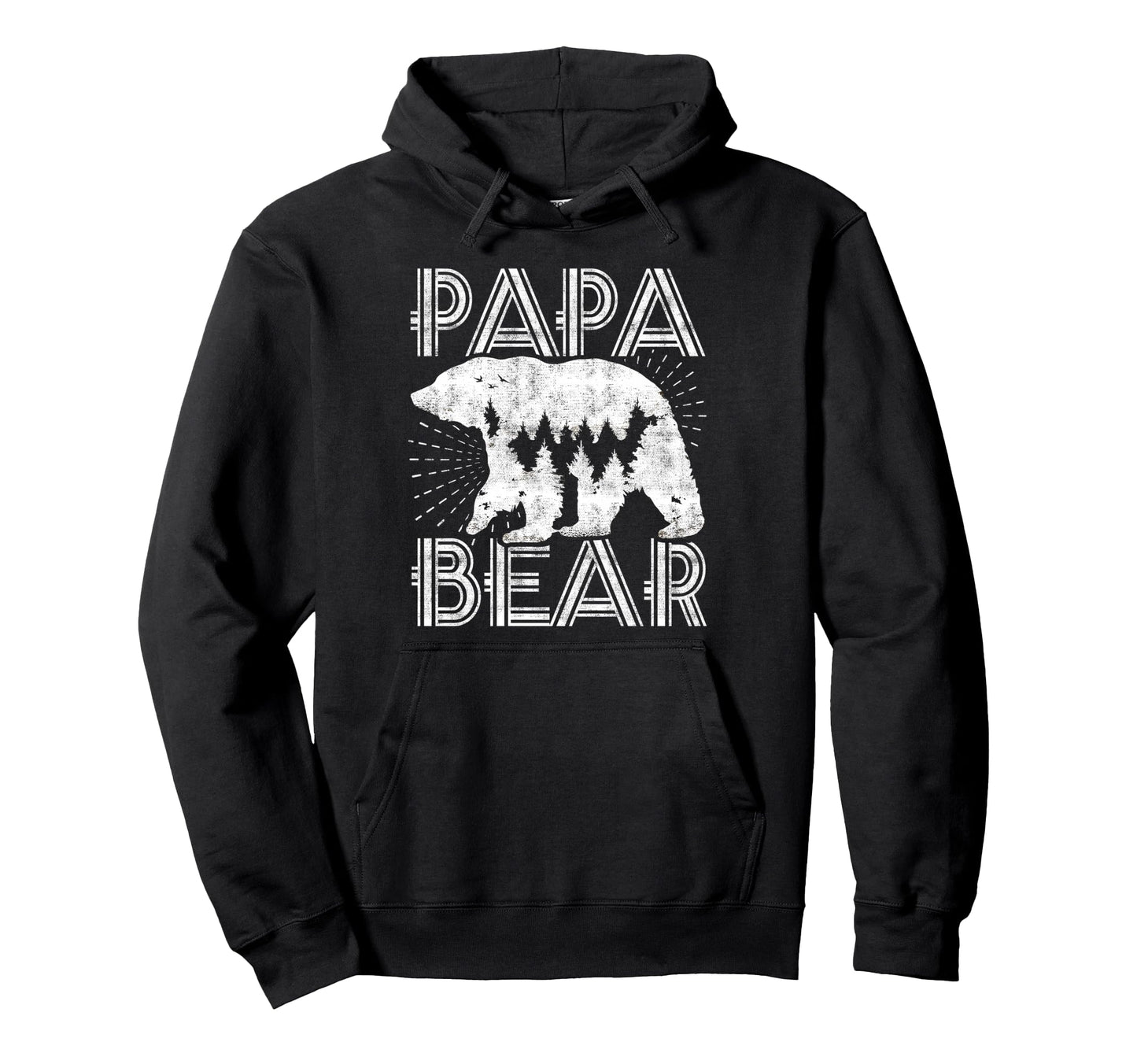 Papa Bear Family Dad Mountaineer Hiking Hoodie - Unique Graphic Men Women - T-Shirt, Sweatshirt, Hoodie