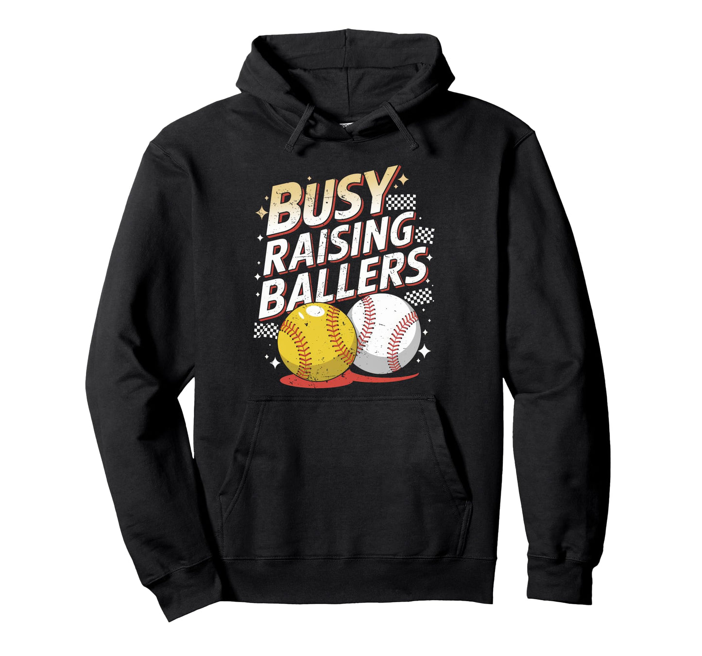 Busy Raising Ballers Softball And Hoodie - Aesthetic Graphic Men Women - T-Shirt, Sweatshirt, Hoodie