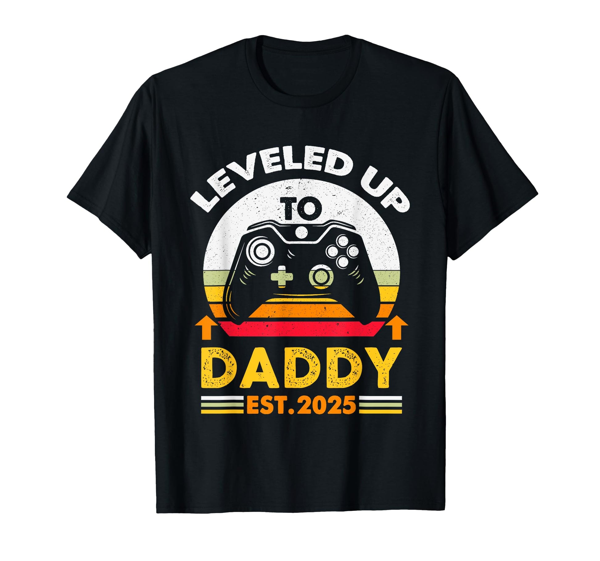 Leveled Up To Daddy 2025 Promoted To Dad T-Shirt - Trendy Graphic Unisex - T-Shirt, Sweatshirt, Hoodie
