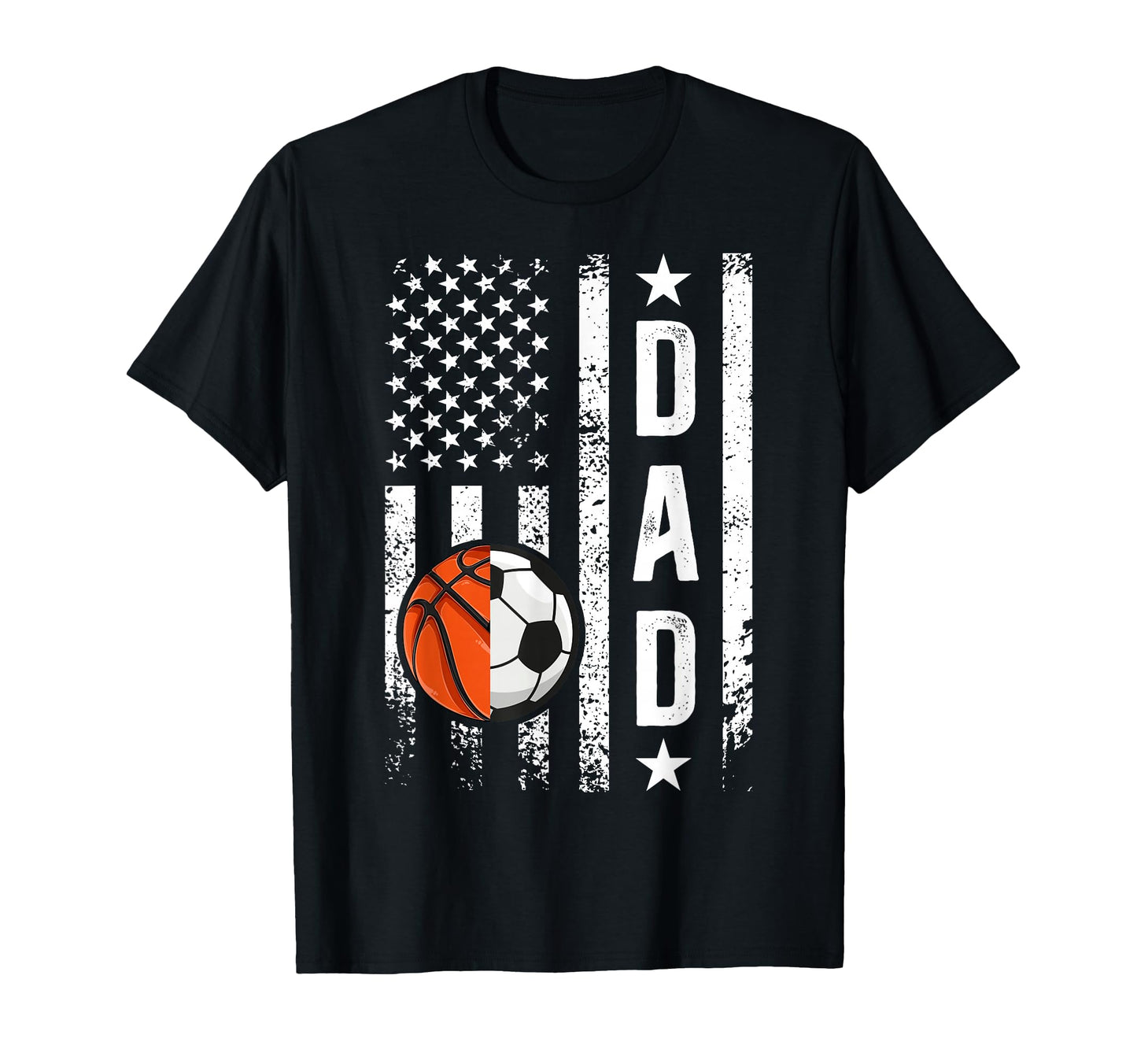 Basketball Soccer Dad Us Flag Soccer T-Shirt - Minimalist Print for Adults - T-Shirt, Sweatshirt, Hoodie