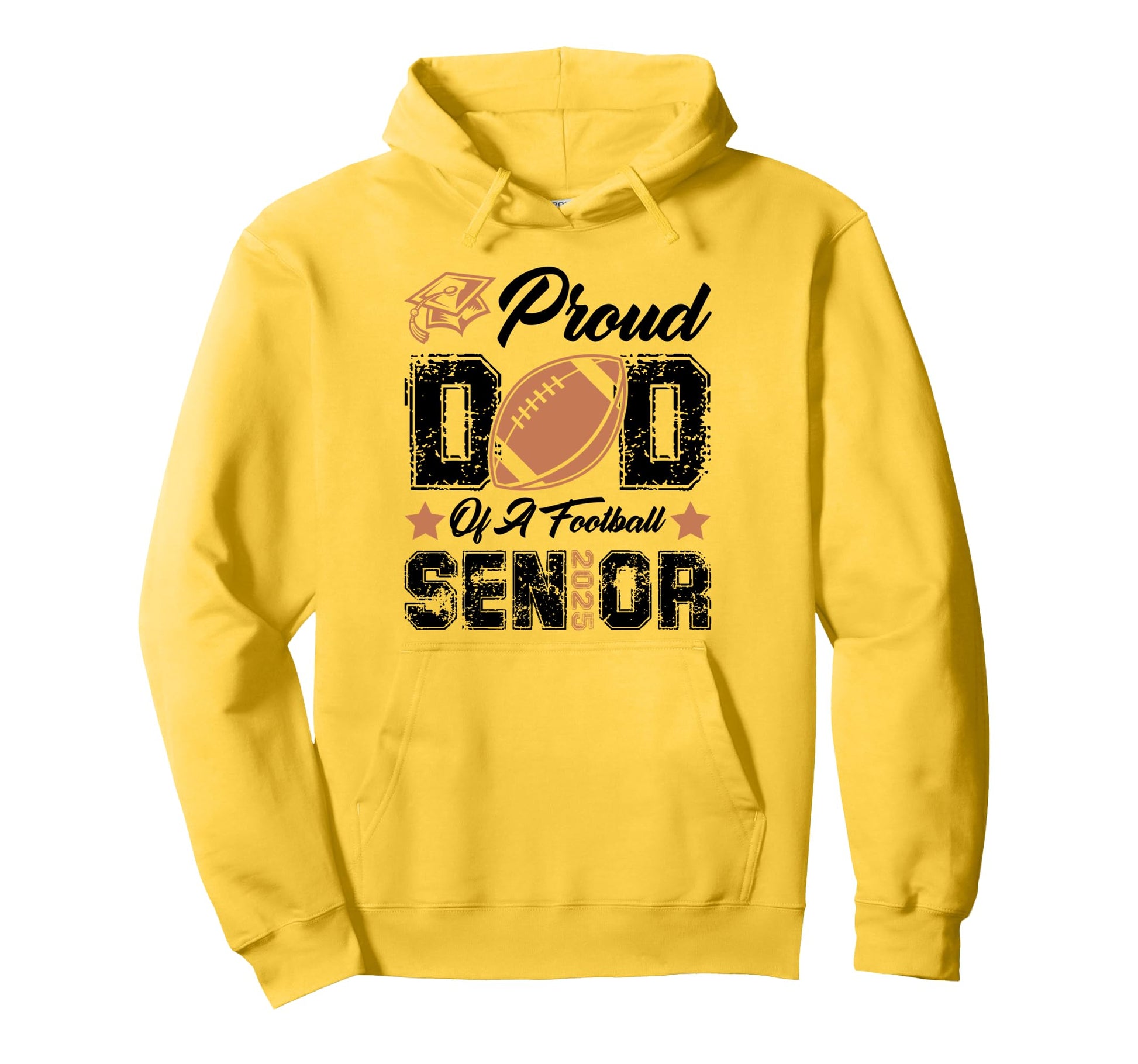 Proud Dad Football Senior 2025 Senior Hoodie - Graphic Print for Adults - T-Shirt, Sweatshirt, Hoodie