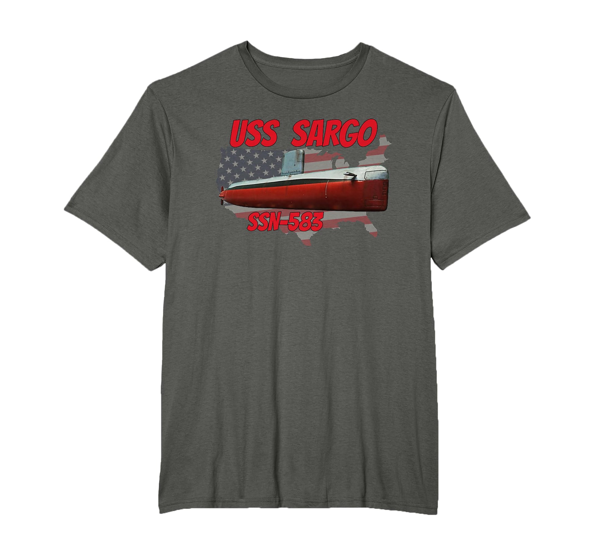 Uss Sargo Ssn 583 Submarine Veterans Day T-Shirt - Custom Art Print Unisex - T-Shirt, Sweatshirt, Hoodie