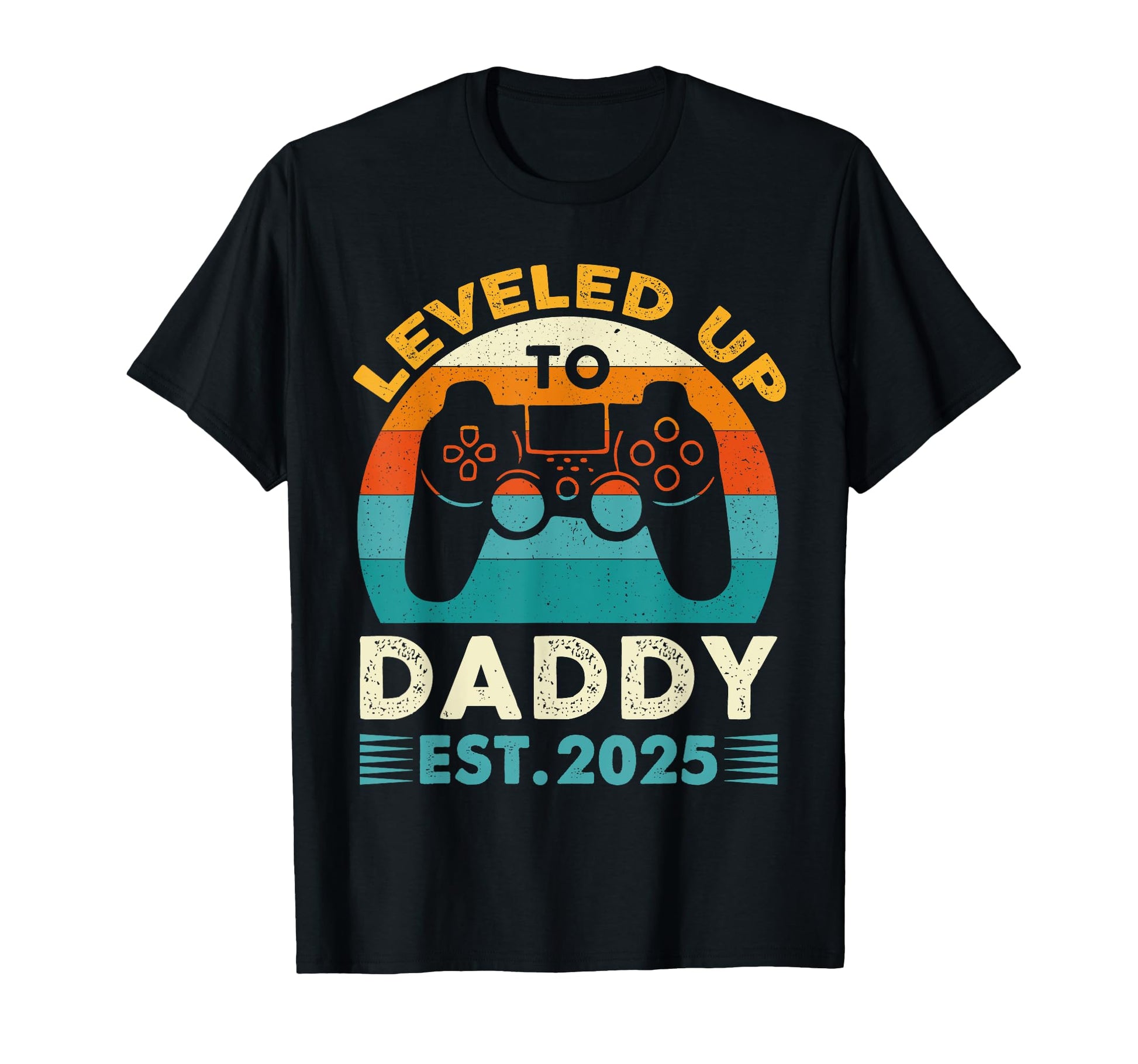 Funny Leveled Up To Dad 2025 New Dad T-Shirt - Custom Art Print Unisex - T-Shirt, Sweatshirt, Hoodie