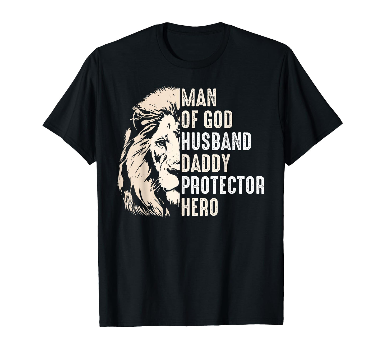 God Husband Daddy Protector Hero Lion T-Shirt - Graphic Print Unisex - T-Shirt, Sweatshirt, Hoodie