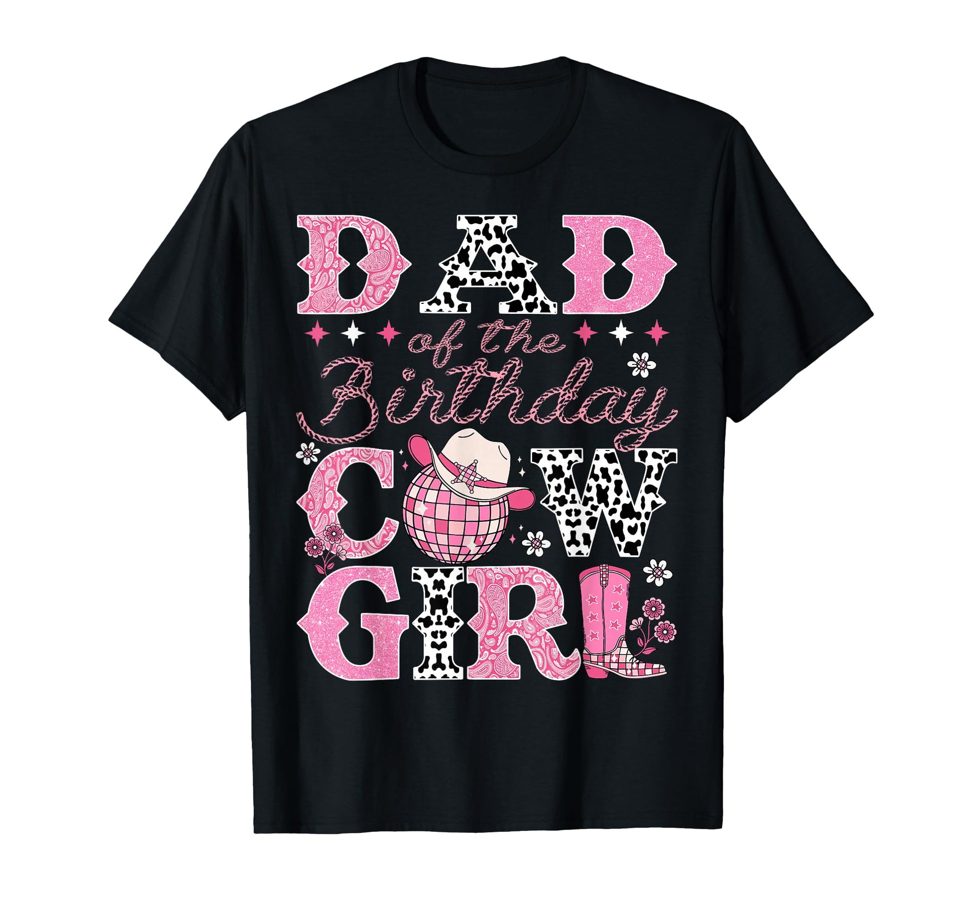 Dad Birthday Cowgirl Rodeo Dad Bday T-Shirt - Unique Graphic Men Women - T-Shirt, Sweatshirt, Hoodie