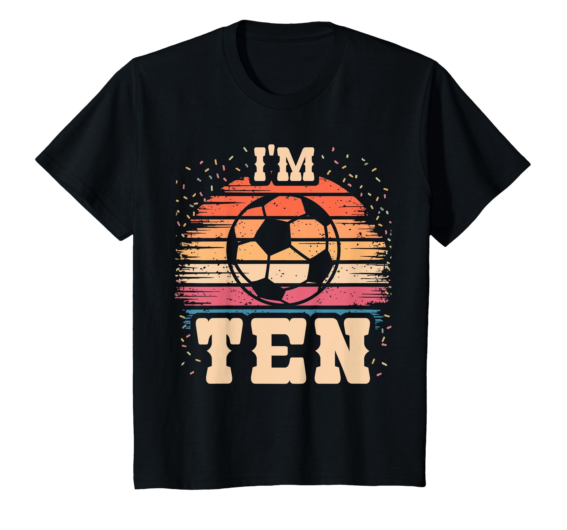 Soccer 10 Year Old Birthday 10Th Soccer T-Shirt - Aesthetic Graphic Unisex - T-Shirt, Sweatshirt, Hoodie