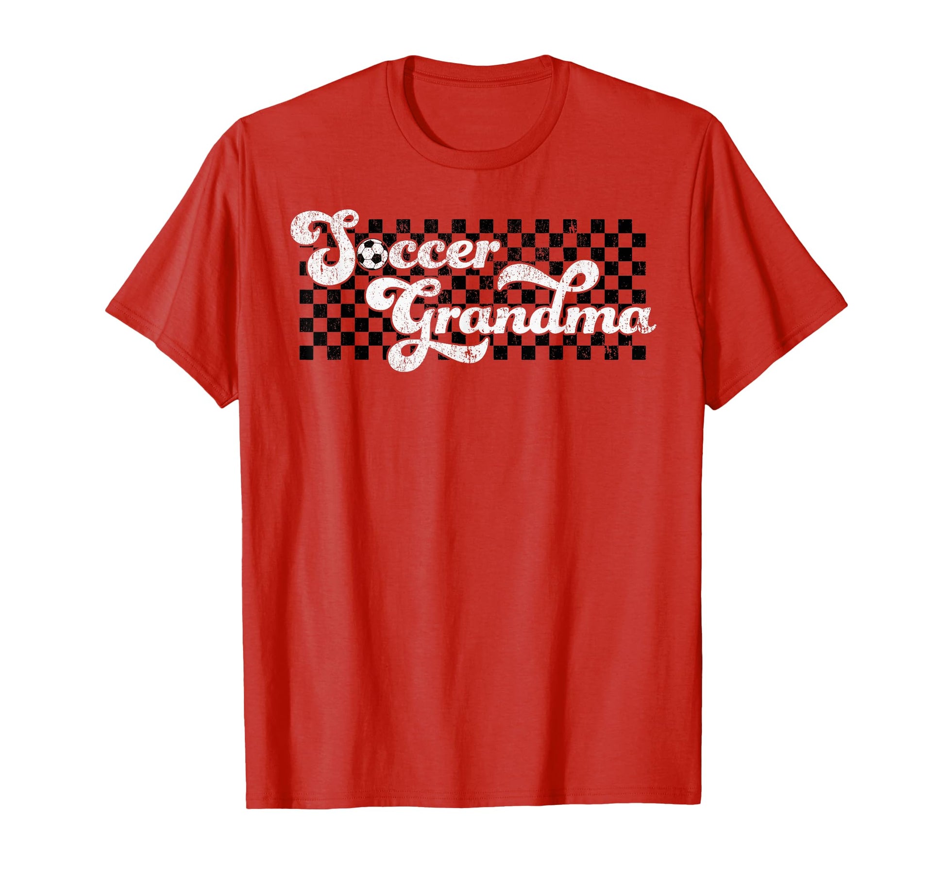 Soccer Grandma Grandmother Checkered T-Shirt - Streetwear Style Men Women - T-Shirt, Sweatshirt, Hoodie