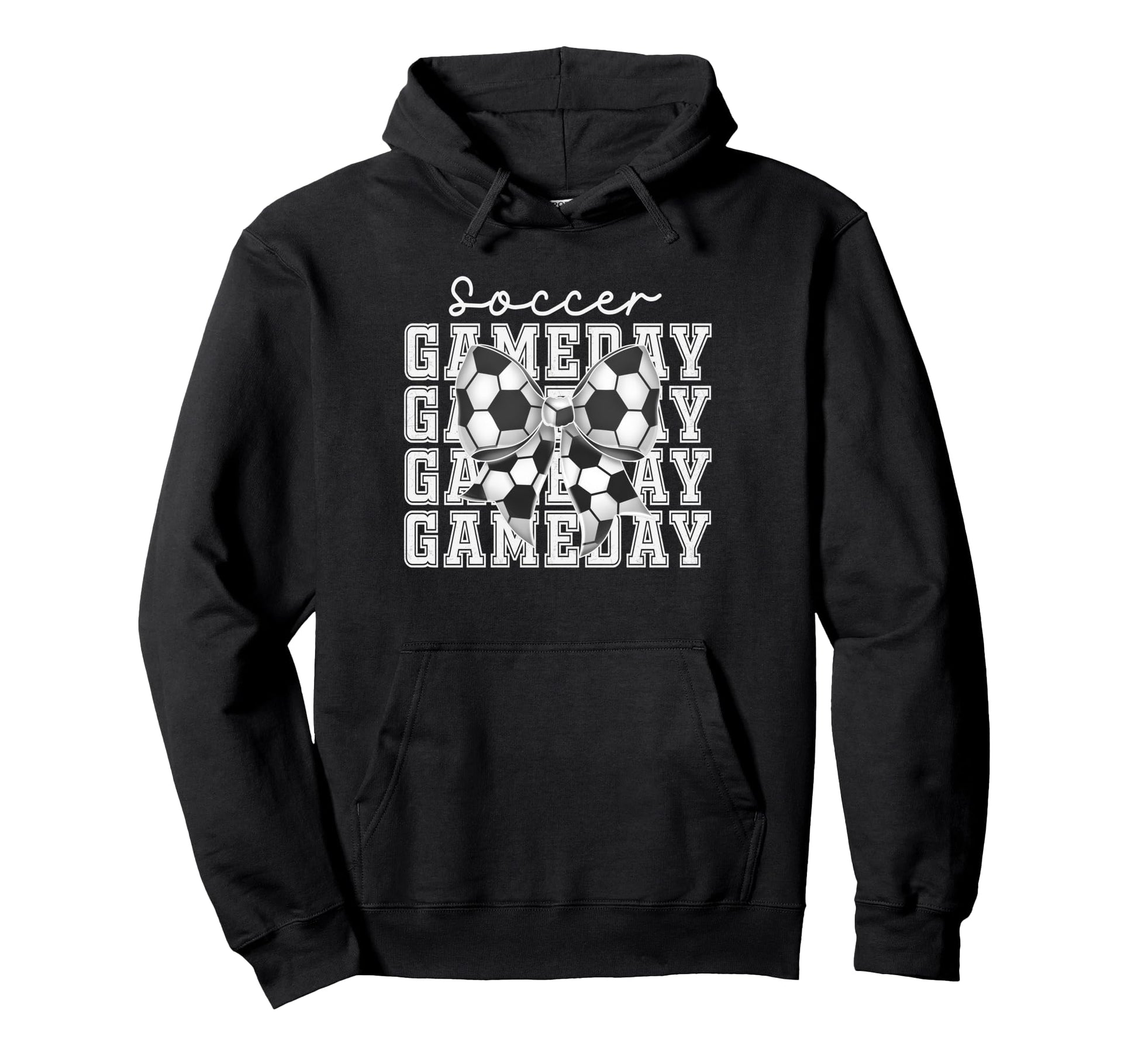 Soccer Game Day Coquette Bow Funny Hoodie - Minimalist Print for Adults - T-Shirt, Sweatshirt, Hoodie