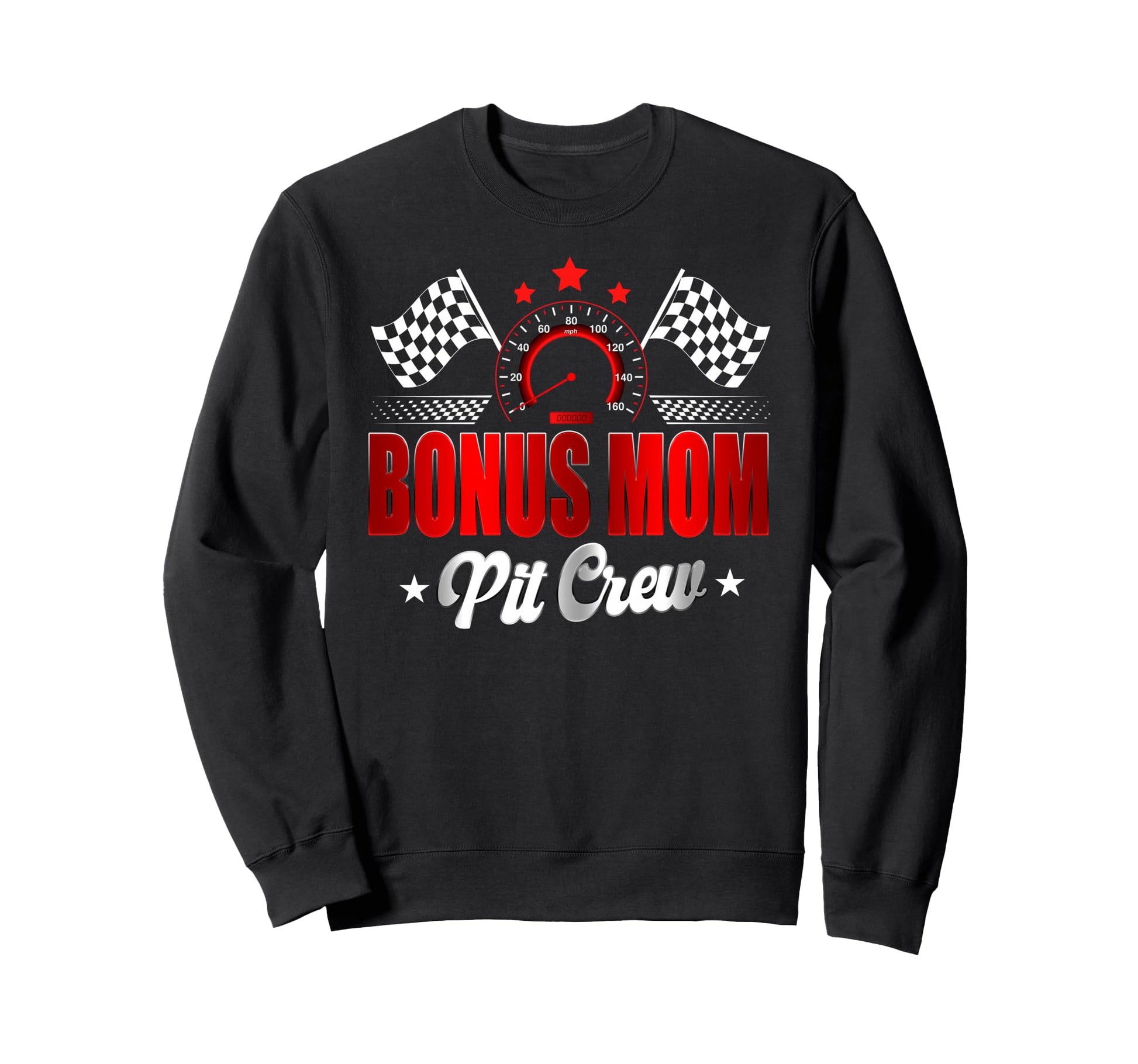 Bonus Mom Pit Crew Race Car Birthday Sweatshirt - Custom Art Print Unisex - T-Shirt, Sweatshirt, Hoodie