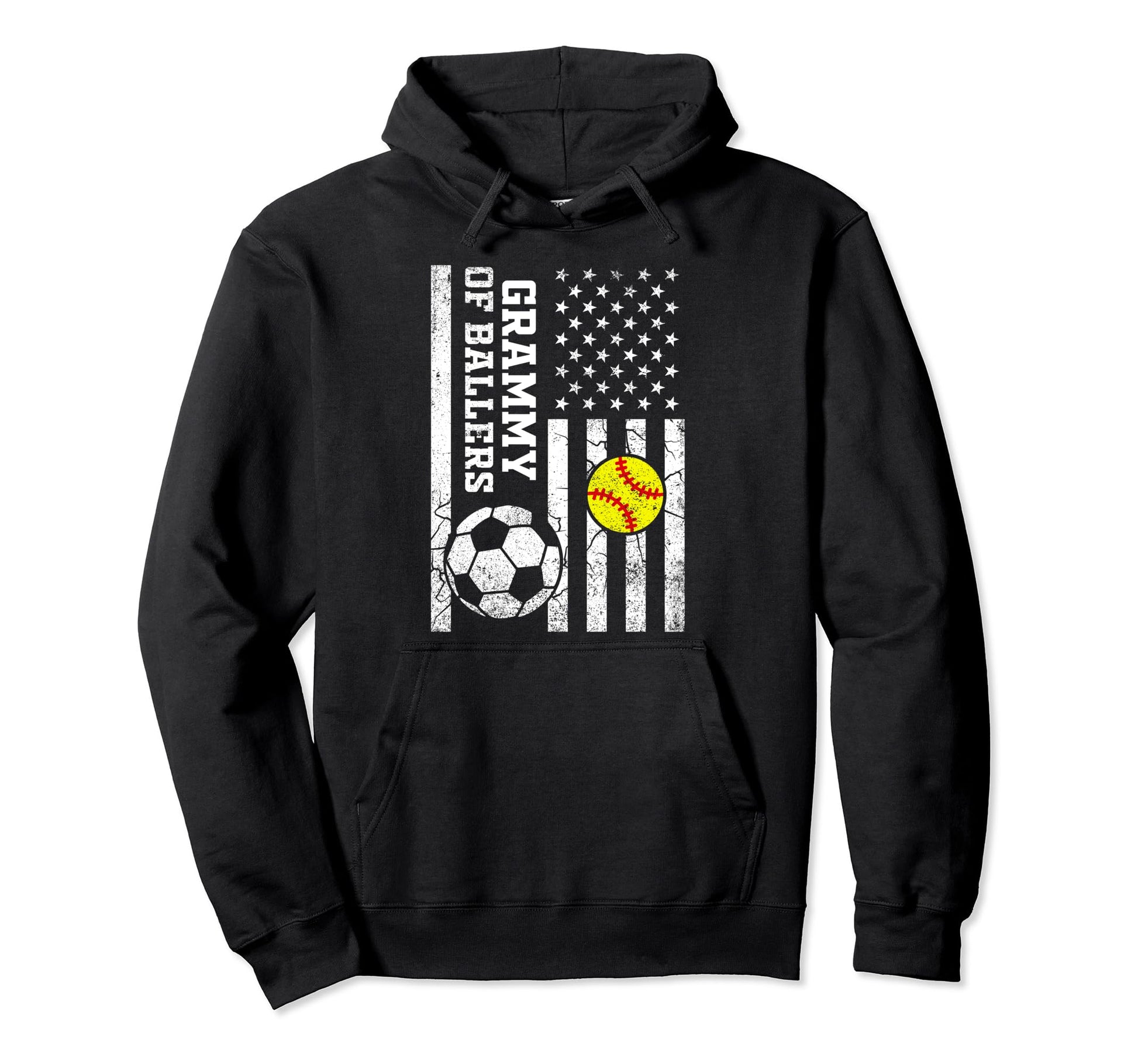 Grammy Ballers Baseball Soccer Softball Hoodie - Minimalist Print Unisex - T-Shirt, Sweatshirt, Hoodie