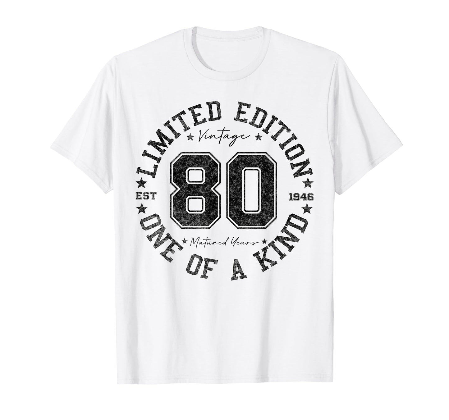 80 Year Old Gifts 1946 80Th Birthday T-Shirt - Unique Graphic for Adults - T-Shirt, Sweatshirt, Hoodie