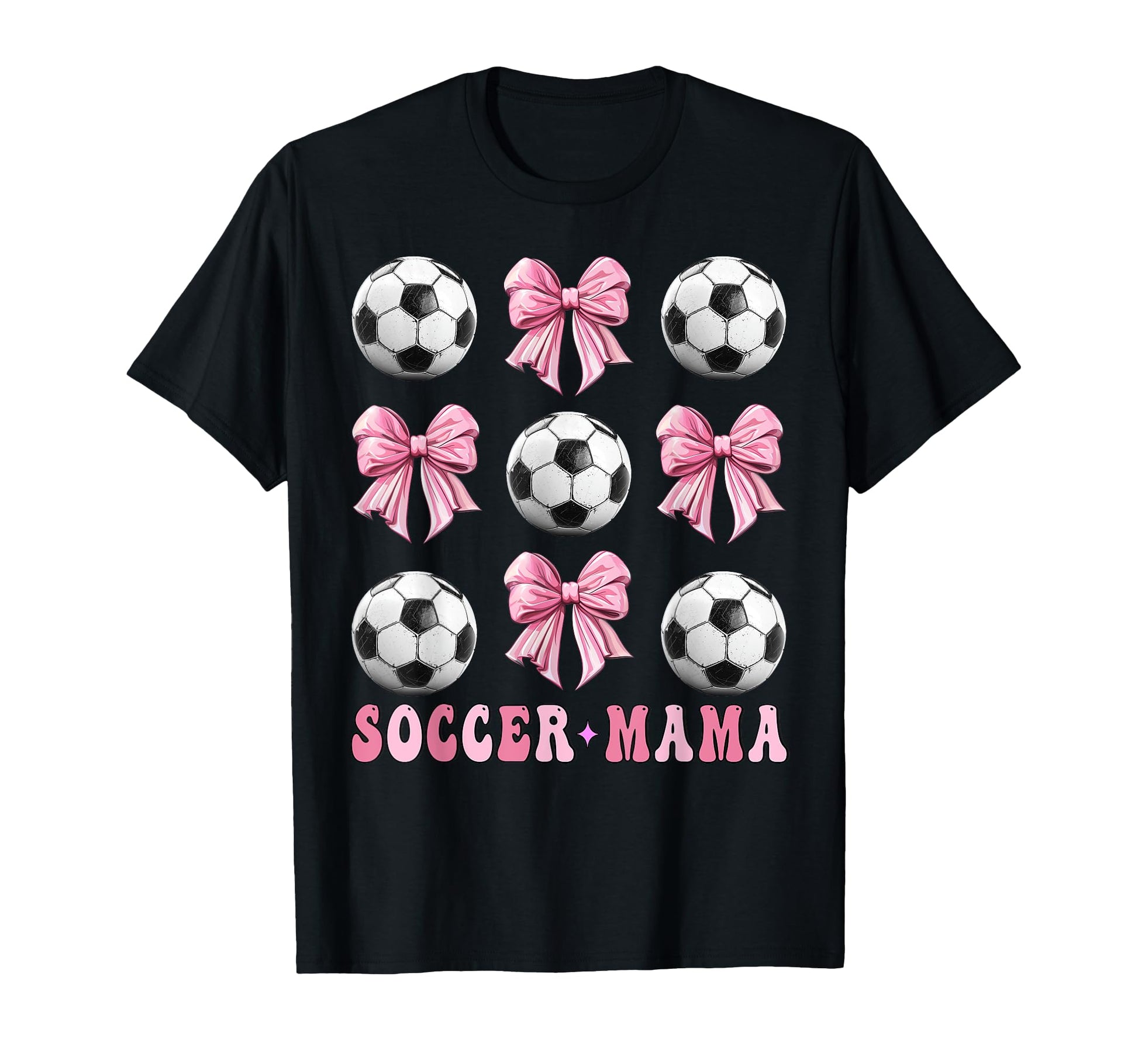 Soccer Mama Coquette Bow Soccer Lover T-Shirt - Novelty Apparel for Adults - T-Shirt, Sweatshirt, Hoodie