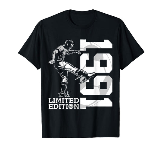 1991 35 Years Soccer 35Th Birthday T-Shirt - Aesthetic Graphic for Adults - T-Shirt, Sweatshirt, Hoodie