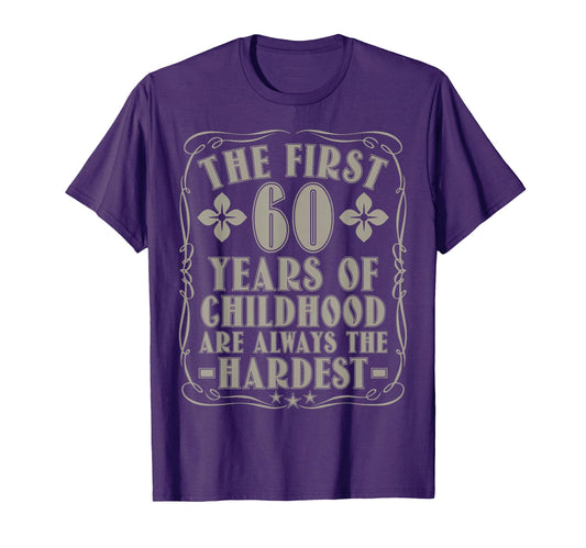 60Th Birthday Bday 60 Year Old Funny 60 T-Shirt - Unique Graphic Men Women - T-Shirt, Sweatshirt, Hoodie