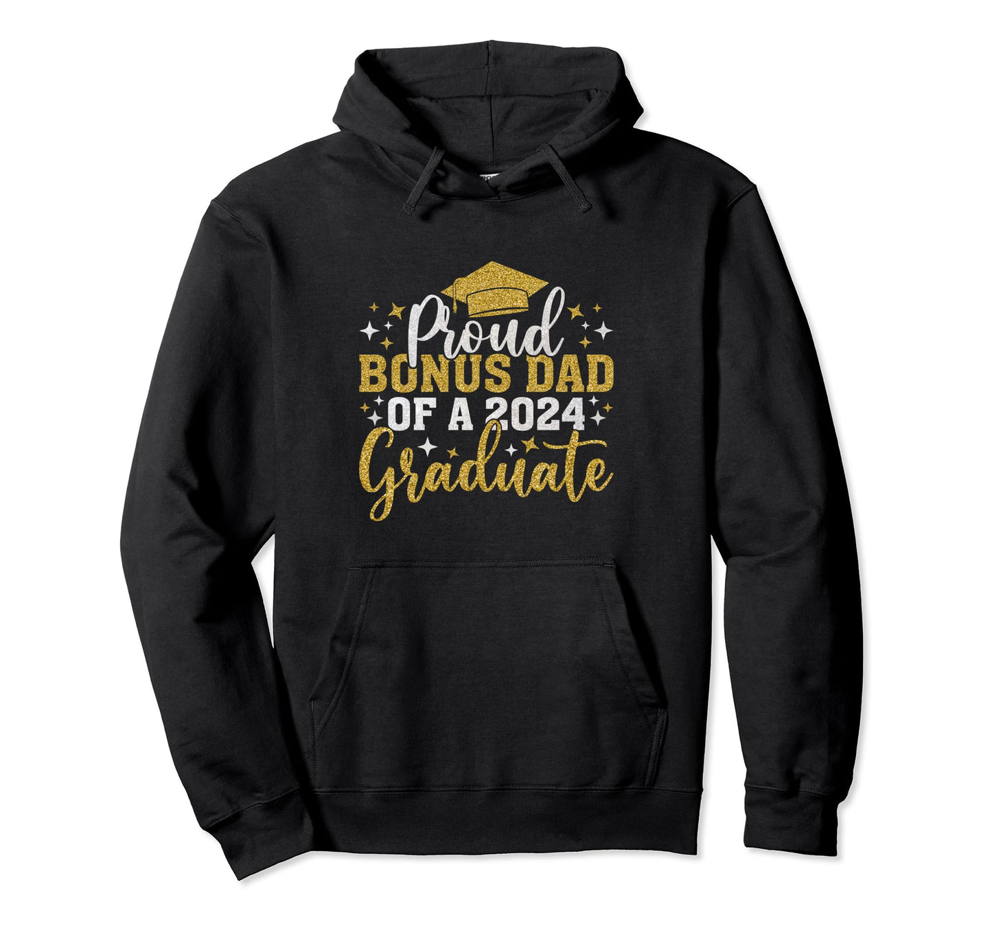 Bonus Dad Senior 2024 Proud Class 2024 Hoodie - Custom Art Print Men Women - T-Shirt, Sweatshirt, Hoodie