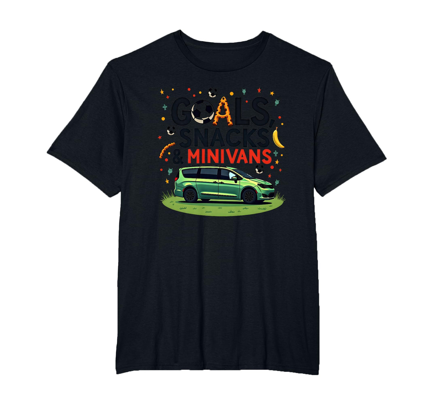 Goals Snacks Minivans Soccer Mom Life T-Shirt - Custom Art Print Unisex - T-Shirt, Sweatshirt, Hoodie