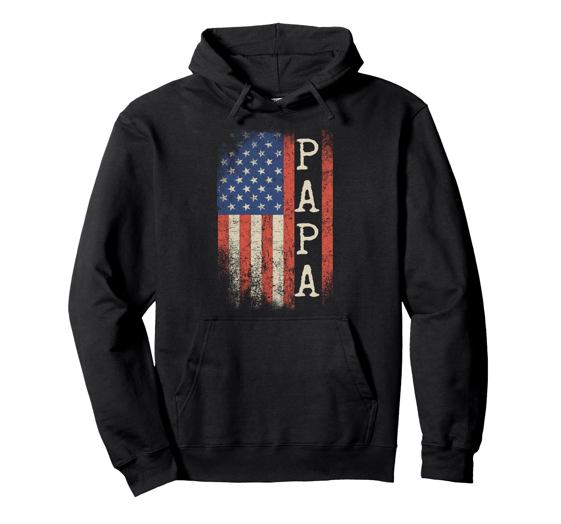 Papa American Flag Patriotic Usa Hoodie - Trendy Graphic Men Women - T-Shirt, Sweatshirt, Hoodie