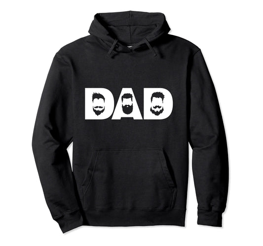 Bearded Dad Beard Lover Fathers Day Dad Hoodie - Trendy Graphic Men Women - T-Shirt, Sweatshirt, Hoodie