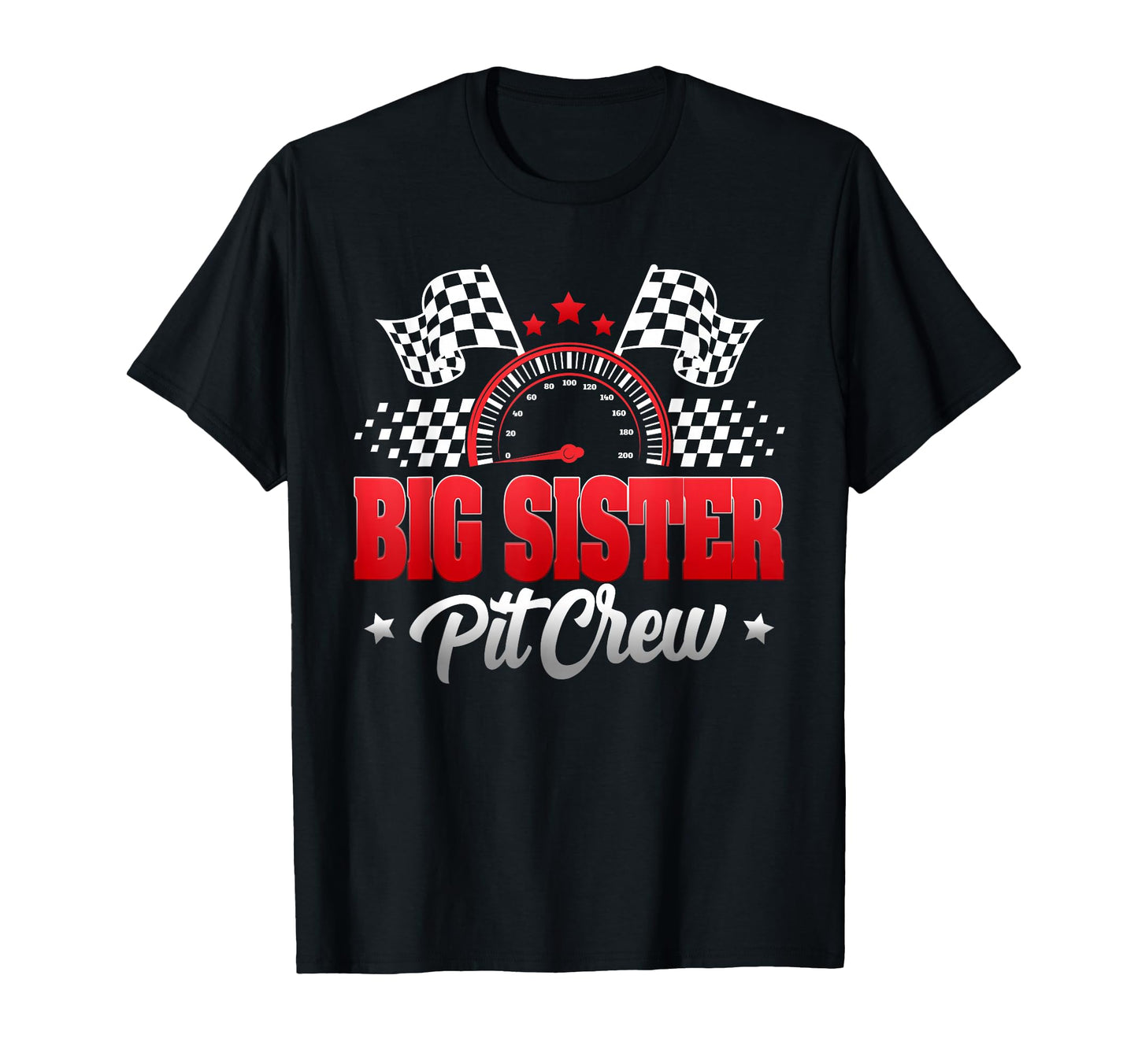 Big Sister Pit Crew Race Car T-Shirt - Custom Art Print for Adults - T-Shirt, Sweatshirt, Hoodie