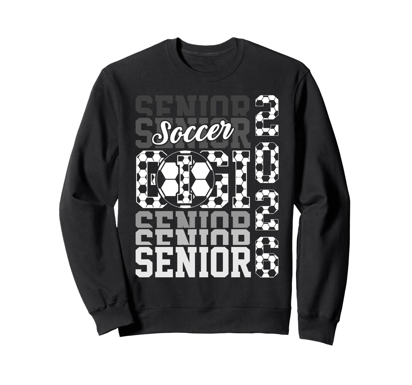 2026 Soccer Senior Gigi Graduation Sweatshirt - Aesthetic Graphic Unisex - T-Shirt, Sweatshirt, Hoodie