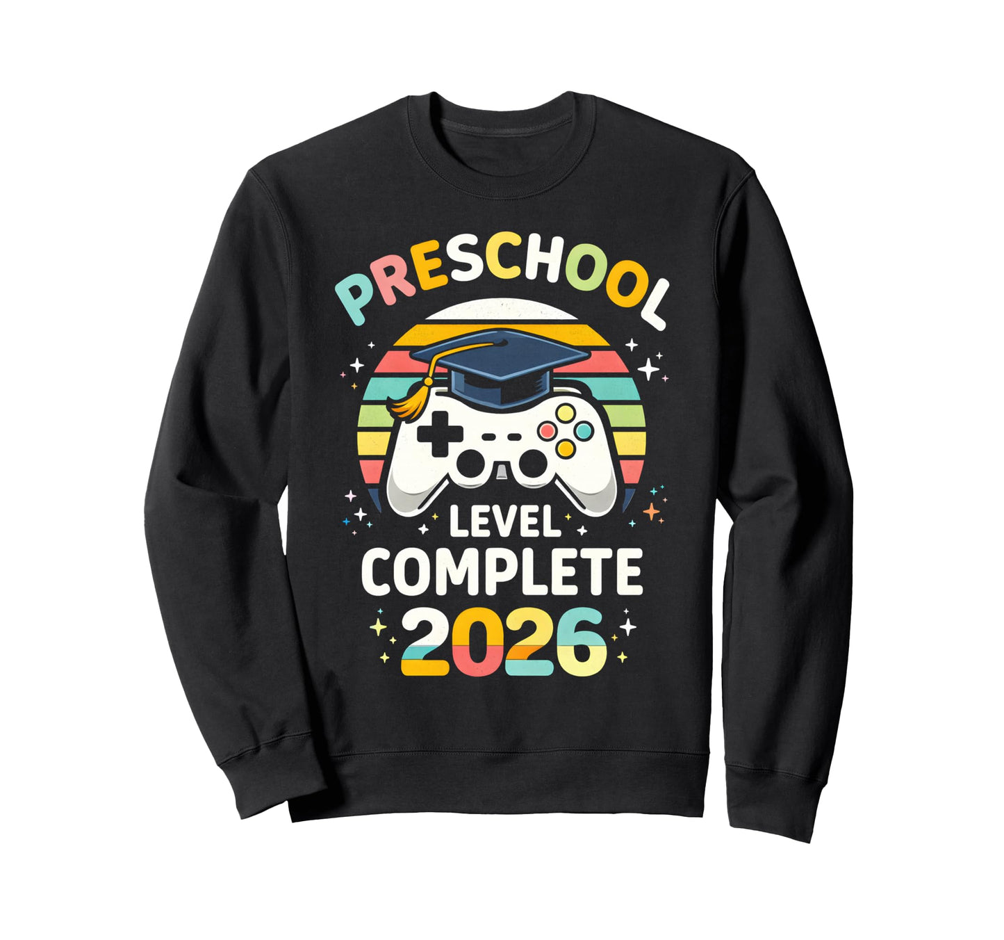 Level Complete Graduation School Sweatshirt - Minimalist Print Men Women - T-Shirt, Sweatshirt, Hoodie