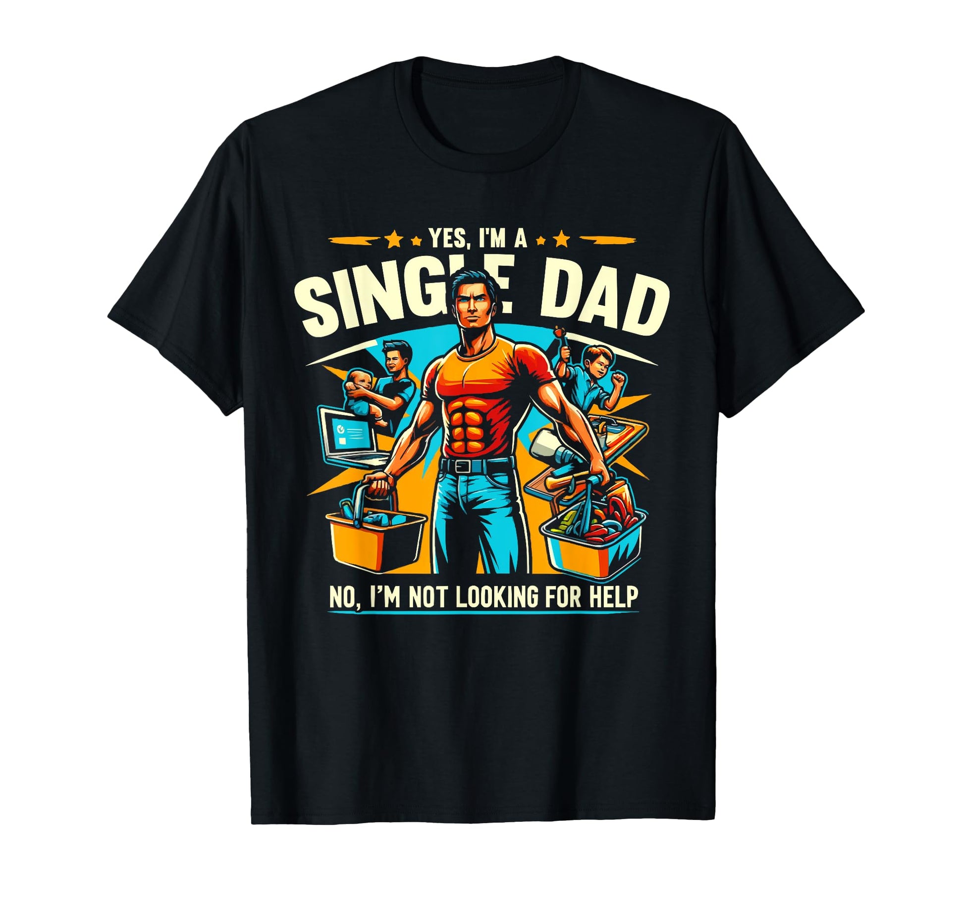 Single Dad Parenting Single Parent T-Shirt - Aesthetic Graphic Unisex - T-Shirt, Sweatshirt, Hoodie