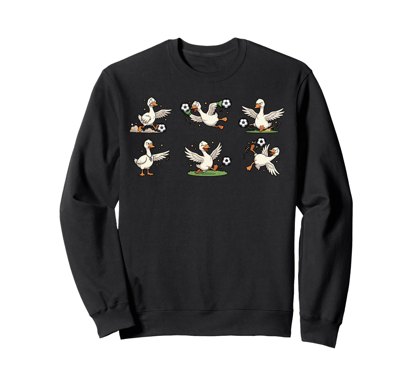 Silly Goose Playing Soccer Player Sweatshirt - Minimalist Print for Adults - T-Shirt, Sweatshirt, Hoodie